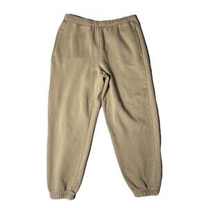 Women's Taupe Elastic-Waist Jogger Pants